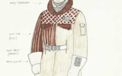 Star Wars Episode V - The Empire Strikes Back: A working costume design of Han Solo in his snowsuit