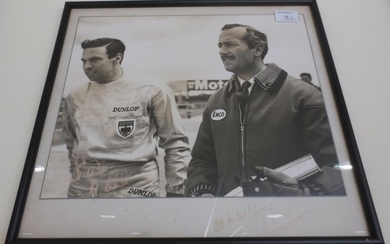 Two signed motorsport photographs