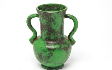 Weller Pottery Coppertone Double Handled 11" Vase