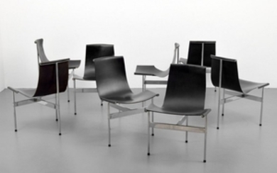 William Katavolos, Ross Littell & Douglas Kelley; Laverne International - Set of 8 Katavolos, Littell & Kelley "T" Chairs