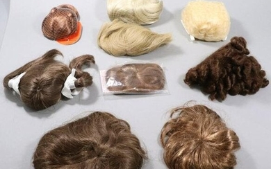 [9] Nine Assorted New Doll Hair Wigs