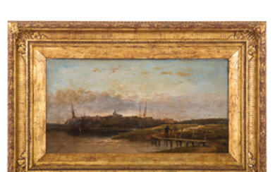 William Pitt. "Rye, Sussex," oil on canvas