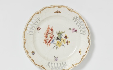 A Berlin KPM porcelain plate from the dessert service for Berlin Palace
