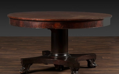 A Classical Mahogany Extension Hairy Paw Foot Dining Table