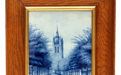 A Delft Porceleyne Fles plaque, after L. Senf