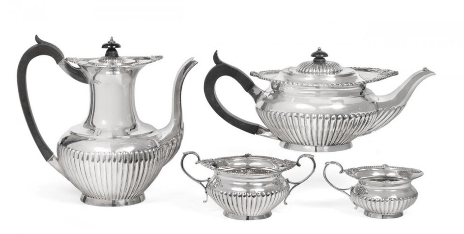 A Four-Piece Victorian and Edward VII Silver Tea and Coffee-Service,...