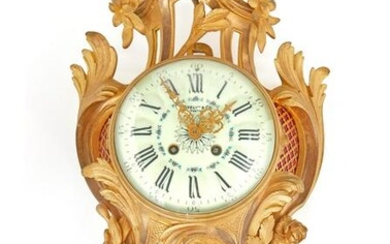 A French Louis XVI-style cartel wall clock retailed by