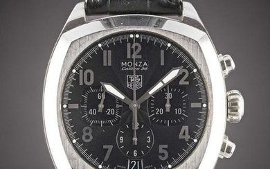 A GENTLEMAN'S STAINLESS STEEL TAG HEUER MONZA CALIBRE