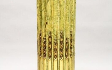 A GOOD ANTIQUE FAUX MARBLE WOODEN COLUMN with ormolu