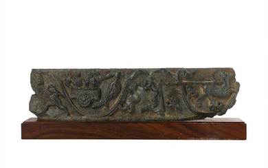 A GREY SCHIST CARVED FRIEZE WITH A HUNTING SCENE Ancient region of Gandhara, 2nd - 3rd century