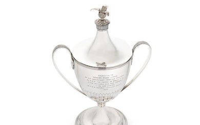 A George III 18th century silver trophy cup