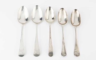 A George III silver old English pattern tablespoon, by Hester...