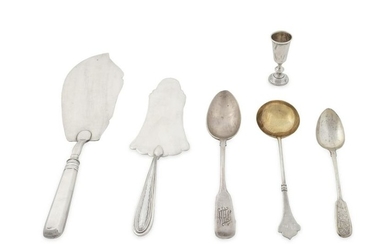 A Group of Russian Silver Flatware Lengths 7 to 13