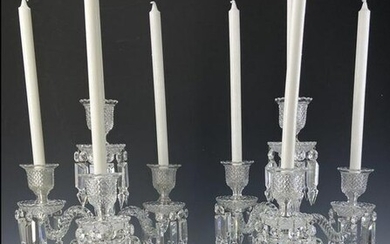 A LARGE PAIR OF ZENITH BACCARAT CANDELABRA