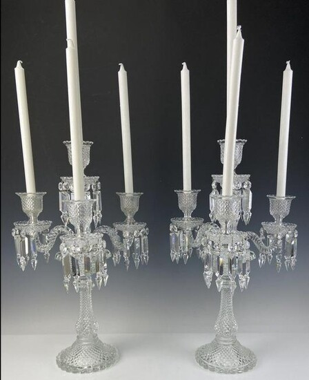 A LARGE PAIR OF ZENITH BACCARAT CANDELABRA