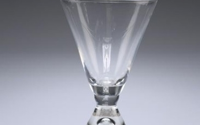 A LARGE VICTORIAN GLASS RUMMER IN THE FORM OF A