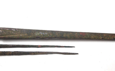 A Near Eastern spike and pair of cloak pin
