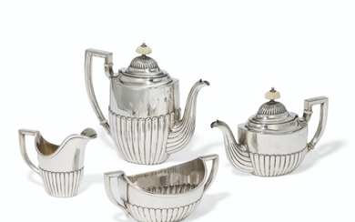 A PARCEL-GILT SILVER COFFEE AND TEA SERVICE