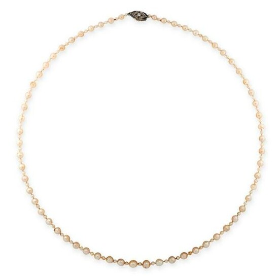 A PEARL, DIAMOND AND SAPPHIRE NECKLACE Pearls