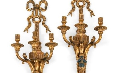A Pair of Louis XVI Style Gilt and Patinated Metal