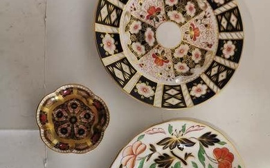 A Royal Crown Derby Old Imari pattern small dish together...