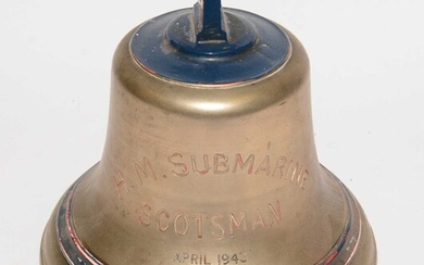 A Second World War production brass ships bell.