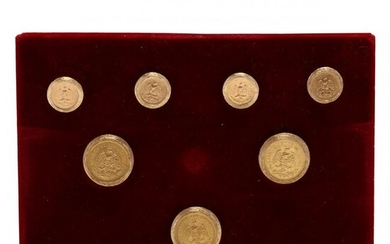 A Set of Seven Gold Coin Blazer Buttons