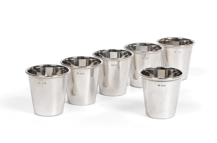 A Set of Six Elizabeth II Scottish Silver Beakers, by...