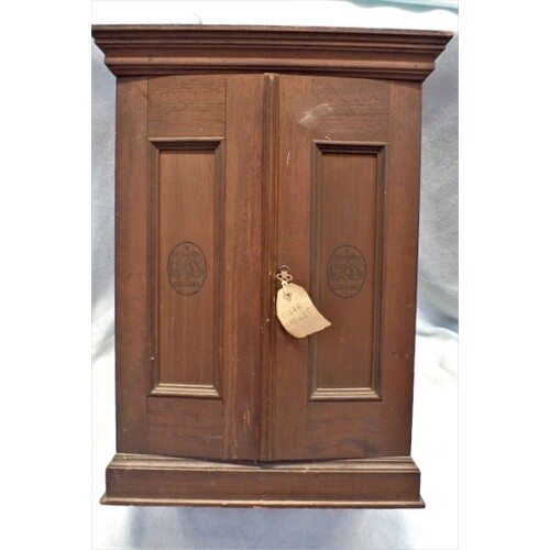 A TWO-DOOR CIGAR CABINET by H. De Cabanas De Carbajal 44.5cm...