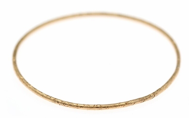 SOLD. A bangle of 14k gold. Diam. app. 6.2 cm. Weight app. 8 g. –...