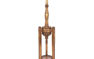 A carved and giltwood standard lamp in 18th century taste, 2...