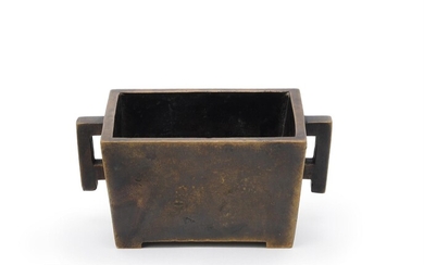 A good Chinese bronze rectangular censer