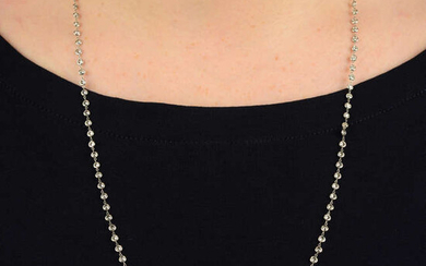A graduated brilliant-cut diamond spectacle-set necklace.