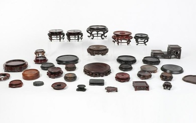 A group of Asian decorative wood stands