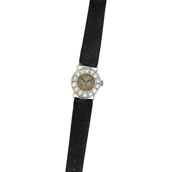 A lady's diamond wristwatch
