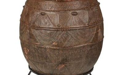 A large Nigerian "etso" pottery storage jar
