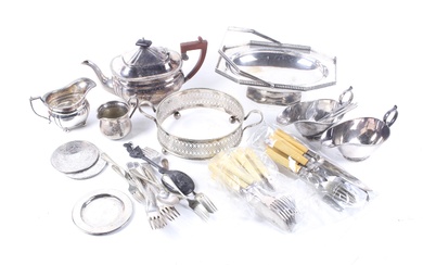 A large quantity of silver plate.