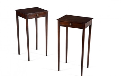 A pair of George III mahogany side tables, circa 1790