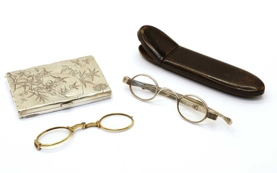A pair of silver spectacles