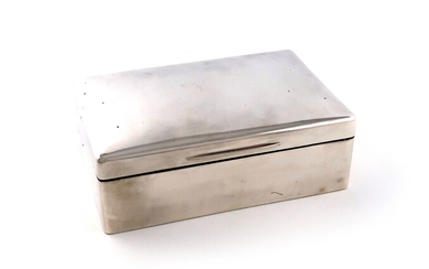 A silver cigar box