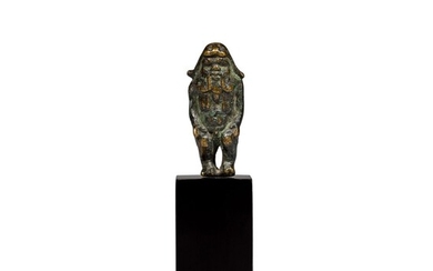 A small bronze figure, probably Egyptian 20th century | 或埃及 二十世紀 銅人物小立像