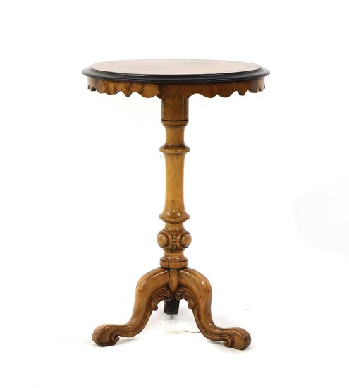 A walnut and rosewood crossbanded occasional table