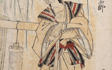 AFTER UTAGAWA KUNISADA 'TOYOKUNI III' (1786-1865). A WOODBLOCK PRNT OF AN ACTOR, EDO.