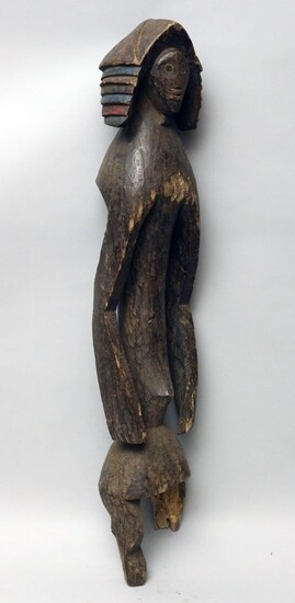 Afrique. Belle statuette Mumuyé avec traces de polychromie (Nigéria). Très belle statuette Mumuyé à la...