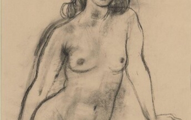Alberto Morrocco OBE FRSA FRSE RSW RP RGI LLD, Scottish 1917-1998 - Standing Nude; charcoal on paper, signed lower right 'Morocco', 49.5 x 30.9 cm (ARR) Provenance: Christie's, London, A Celebration: The Studio of Alberto Morocco & Binrock House...