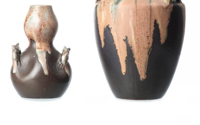 Alfred LEBRET, Paul BEYER et divers, ensemble de vases en grès de style Art déco...