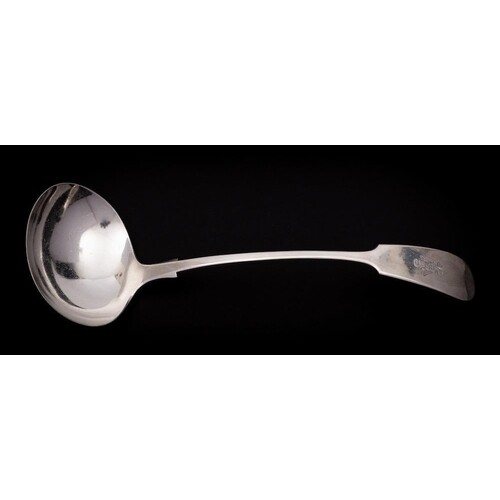An Edward VII silver Fiddle pattern soup ladle, maker Cooper...