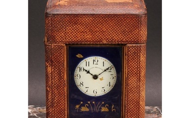 An early 20th century gilt brass carriage timepiece, 4.5cm e...