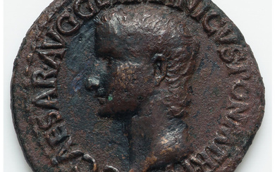 Ancients: , Gaius (Caligula) (AD 37-41). AE as (29mm, 10.84 gm, 7h). VF, tooled. ...