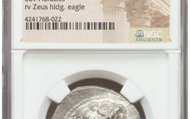 Ancients: , MACEDONIAN KINGDOM. Philip III Arrhidaeus (323-317 BC). AR tetradrachm (28mm, 16.95 gm). NGC Choice AU 4/5 - 3/5. ...